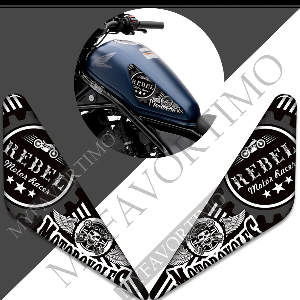 

For HONDA REBEL CMX1100 CMX 1100 Motorcycle Tank Grips Pad Gas Fuel Oil Kit Knee Stickers Decal Emblem Logo Protection 2021 2022