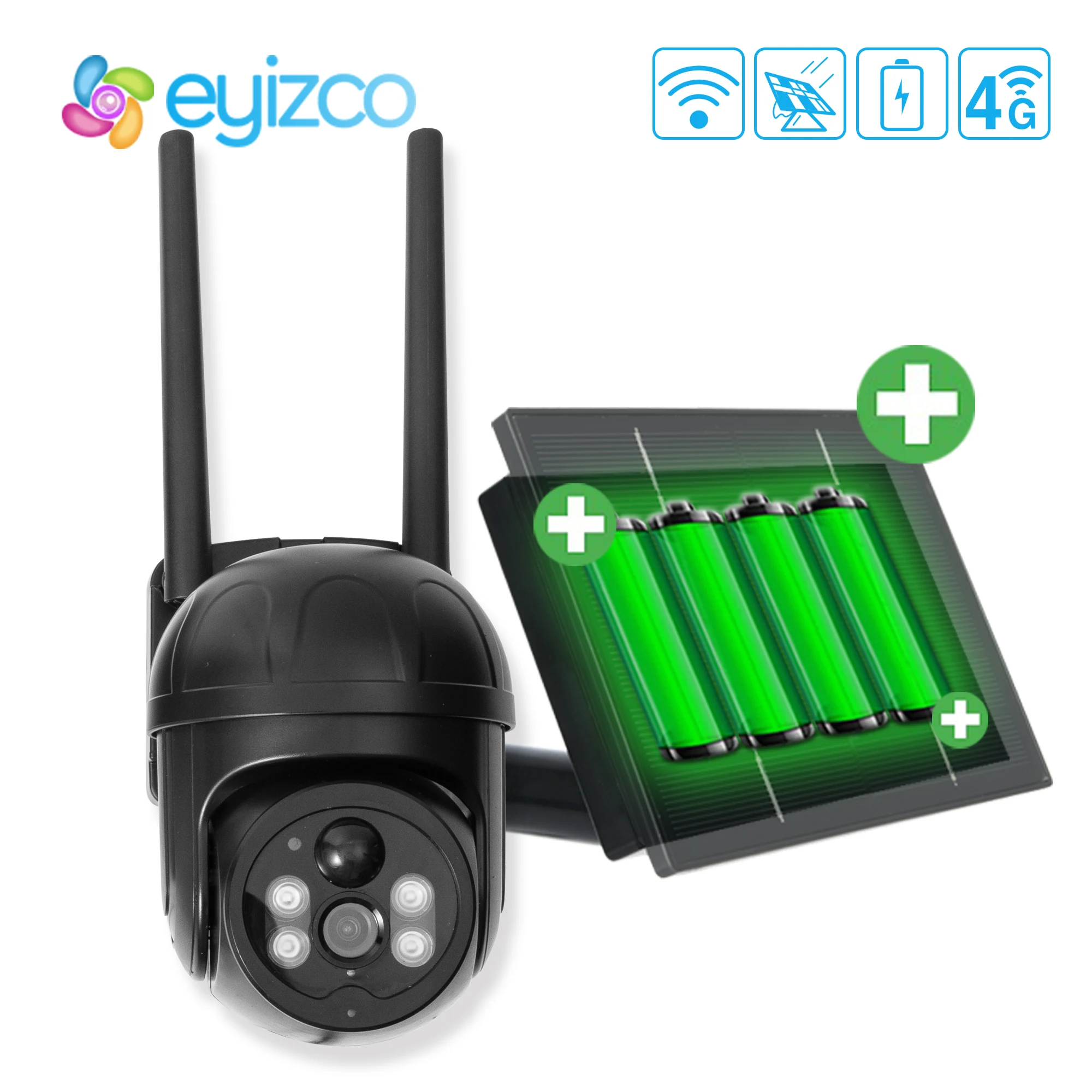Ubox 4g Sim Card Video Surveillance Solar Battery Camera Wifi Outside