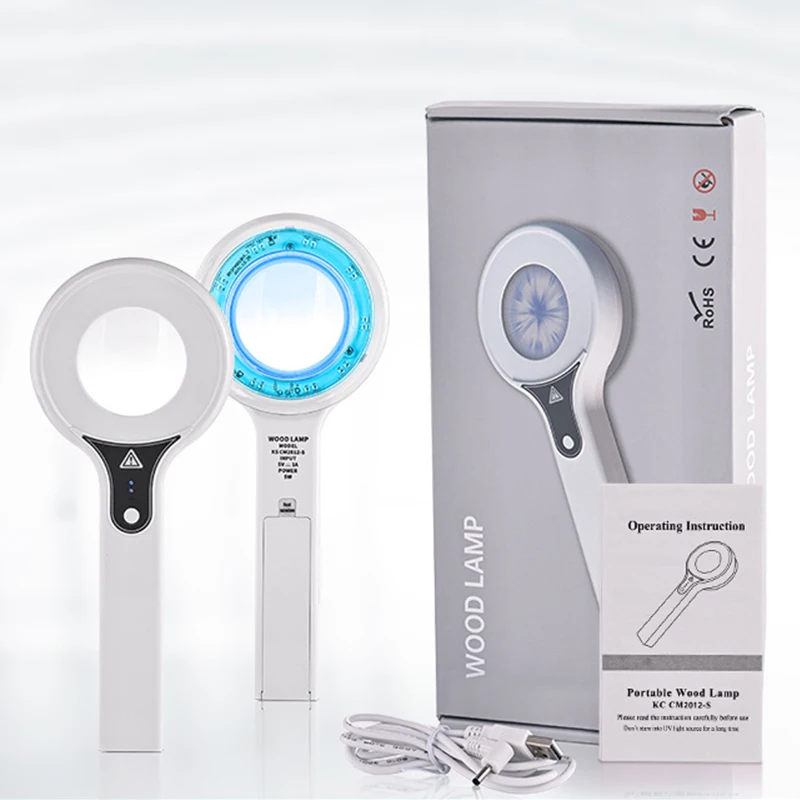 Woods Lamp Skin Analyzer For Skin UV Magnifying For Beauty Facial Testing Wood Lamp Light Analysis Detection Personal Care facial skin analyzer