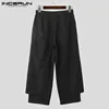 INCERUN 2024 Korean Style New Men's Trousers Pleated Layered Design Pantalons Casual Fashionable Loose Wide Leg Long Pants S-5XL 6