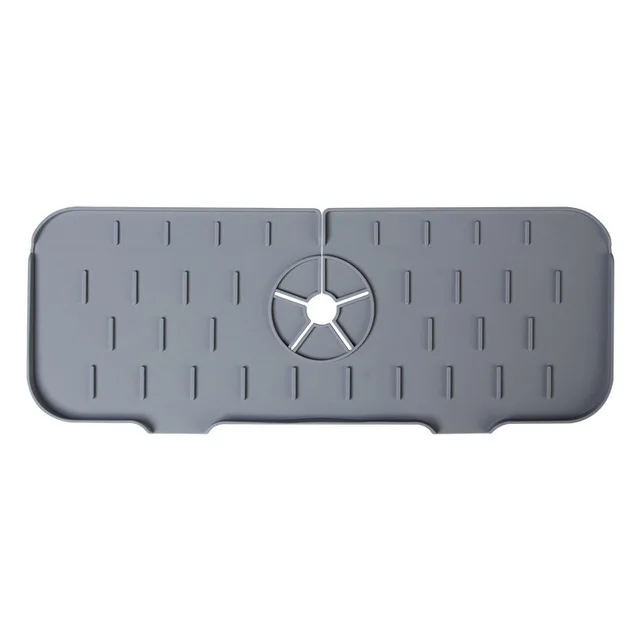 Tappetino Antigoccia Per Rubinetto Paraspruzzi Per Lavello In Silicone 83,8 Cm - Tappetino Antigoccia, Drenante, Per Rubinetto Cucina/bagno, Colore Nero Paraschizzi Lavello 83.8 Cm