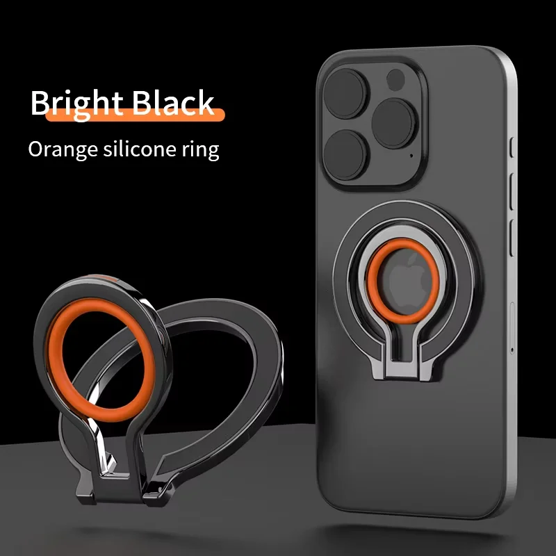 Magnetic Phone Ring Holder with Removable Grip and Kickstand