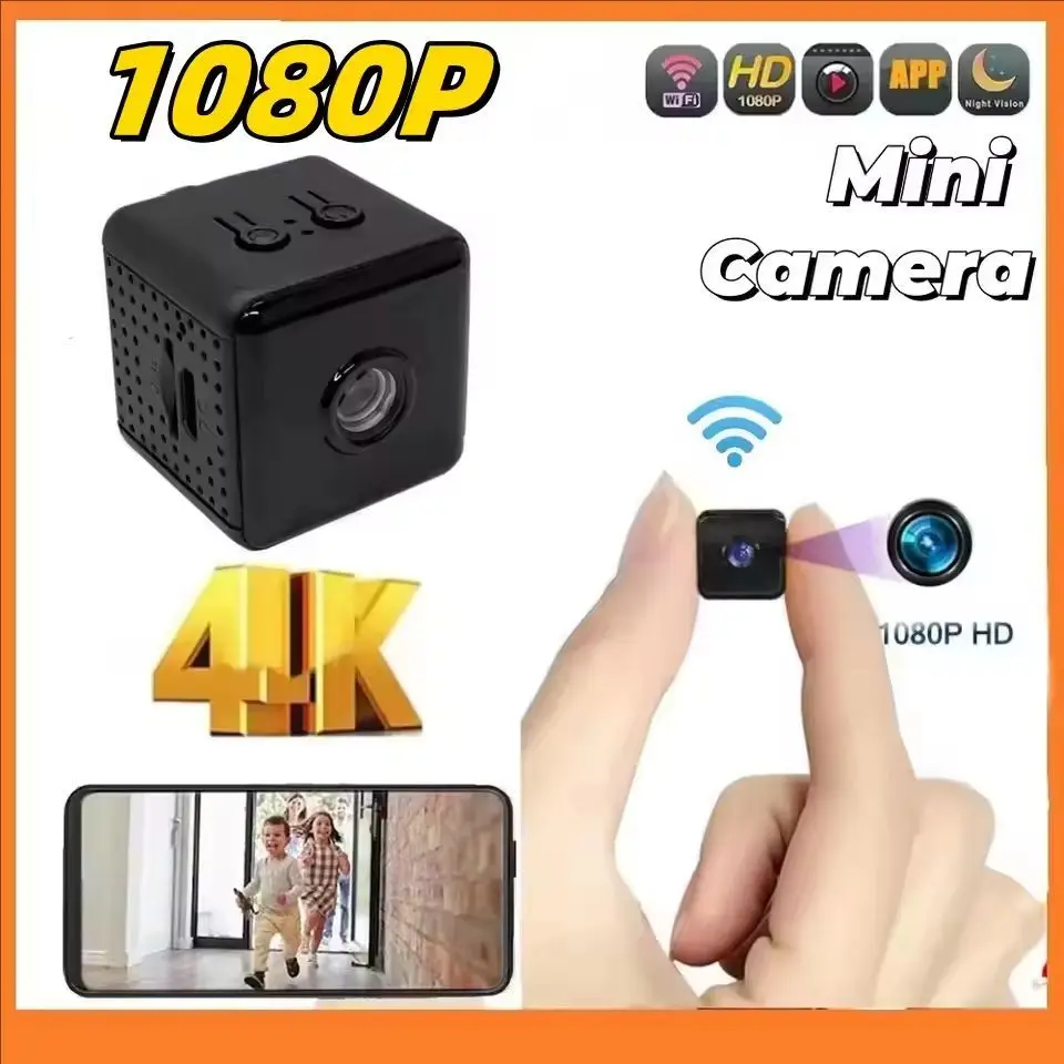 1080p 미니 카메라 가정용 소형 무선 와이파이 카메라 야외 업그레이드된 베이비/펫 모션 감지 보안 야간 투시 카메라