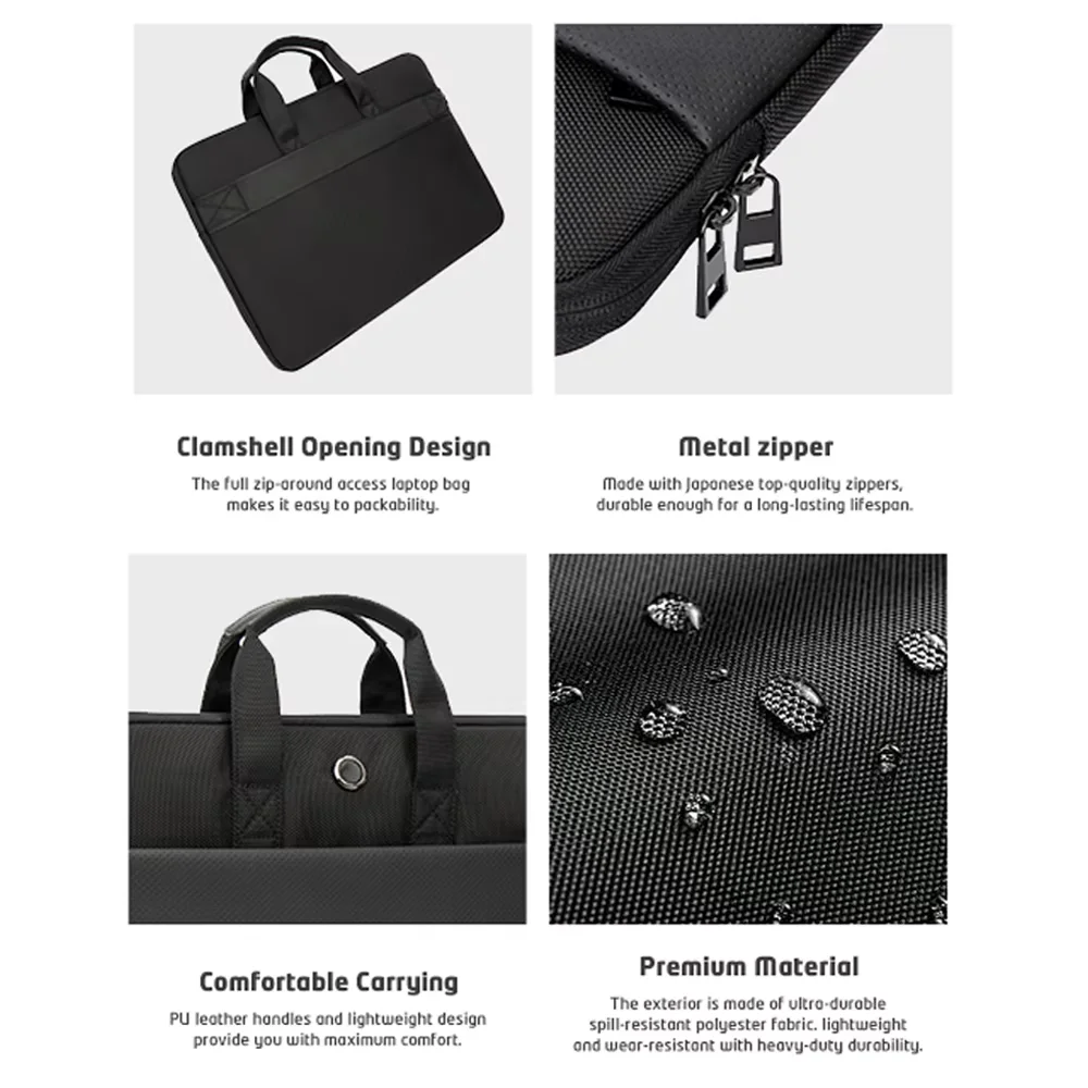 Laptop Bag 14 15.6 Inch Notebook Handbag For Macbook Case Portable Laptop Sleeve For HP Dell Acer Computer Briefcase Travel Bags - 4