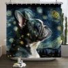Van Gogh Abstract Art Oil Painting Shower Curtain Starry Night Scenery Bathroom Curtain Flower Tree Waterproof Bathtub Curtain 3