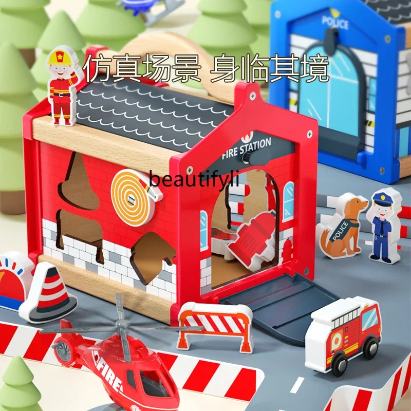 Children's small house toy house building block puzzle playhouse toy boy birthday gift
