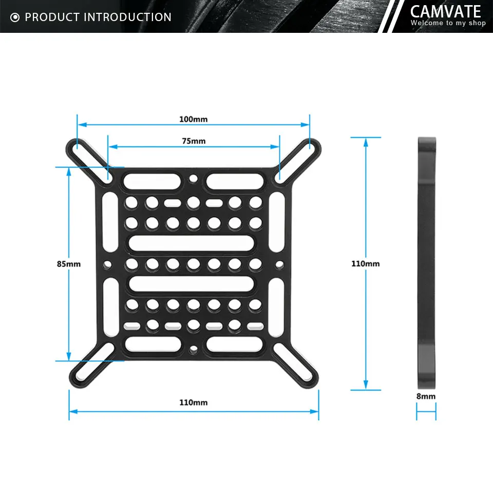Multipurpose Cheese Plate with 75 x 75mm & 100 x 100mm VESA Mount For Monitor Br