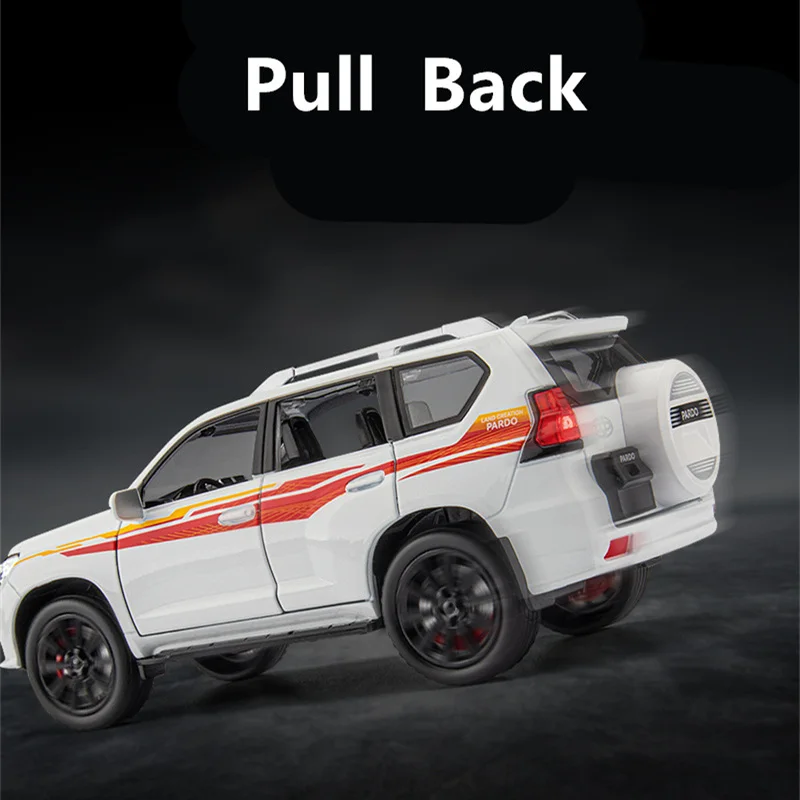 1/24 Toyota LAND CRUISER Prado SUV Alloy Car Model Diecast Metal Toy Off-road Vehicles Car Model Simulation Collection Gift 6