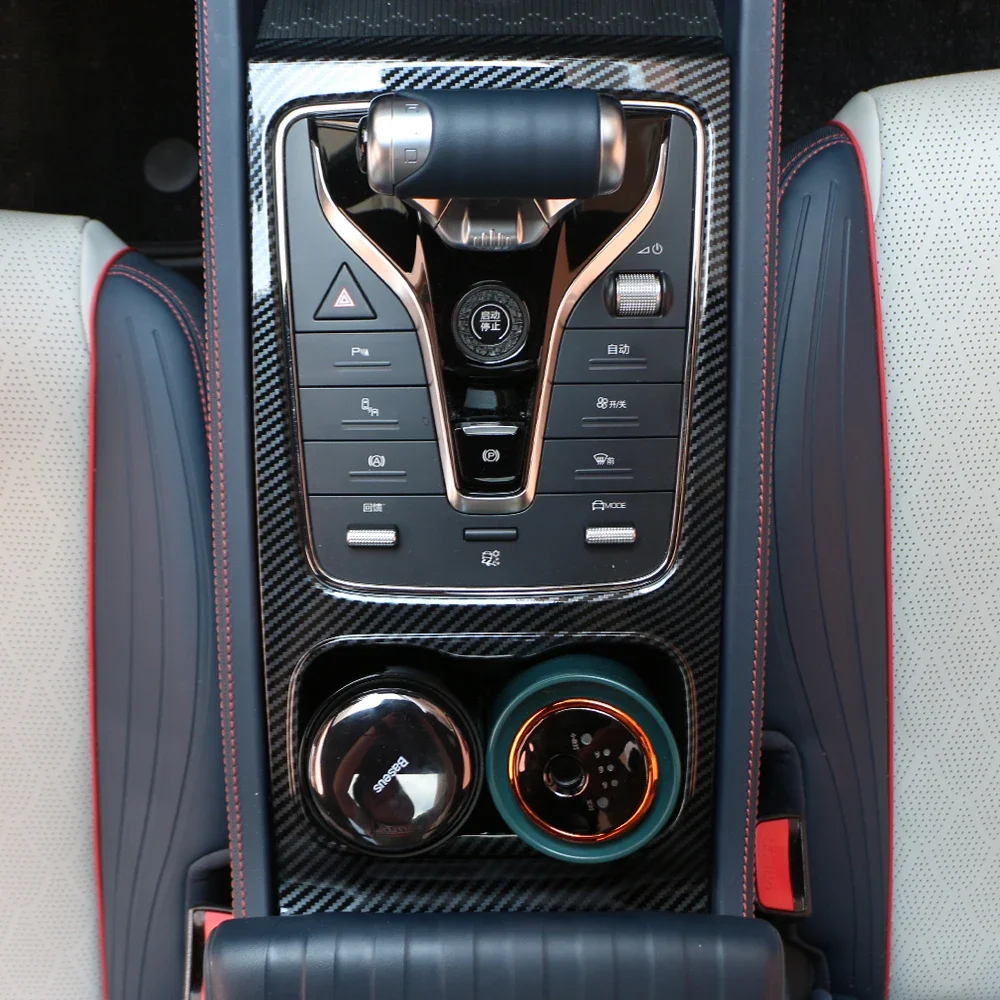 Per BYD ATTO 3 ATTO3 2022 2023 2024 Car Center Console Pannello del cambio Portabicchieri Copertura Trim Accessori - immagine 6