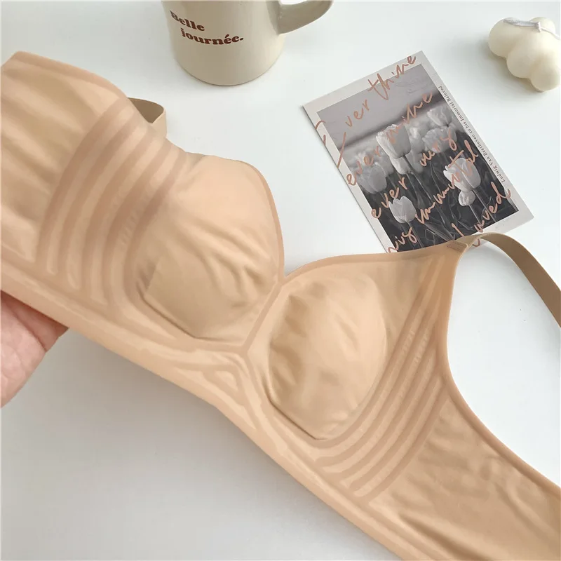 Sexy High-end Seamless Rabbit Ear Cup Women's Underwear Comfortable Breathable Adjustable Breast-feeding Bra Thin Section
