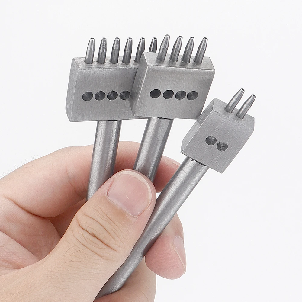 3-teiliges Set Professionelle DIY-Lederstanzformen, Manuelle Lochstanze für Lederhandwerk, Multi-Rundstanzwerkzeug-Set – Detail 10