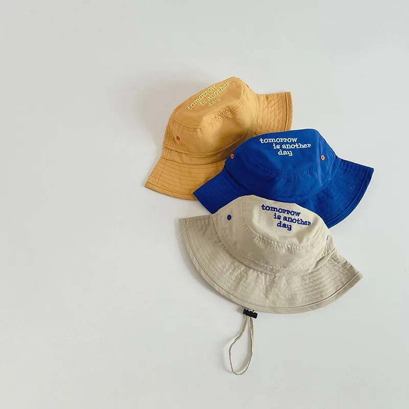 Quick Dry Children Fisherman Hat Summer Thin Baby Bucket Hat Outdoor Beach Panama Boys Girls Drawstring Sunscreen Cap 4