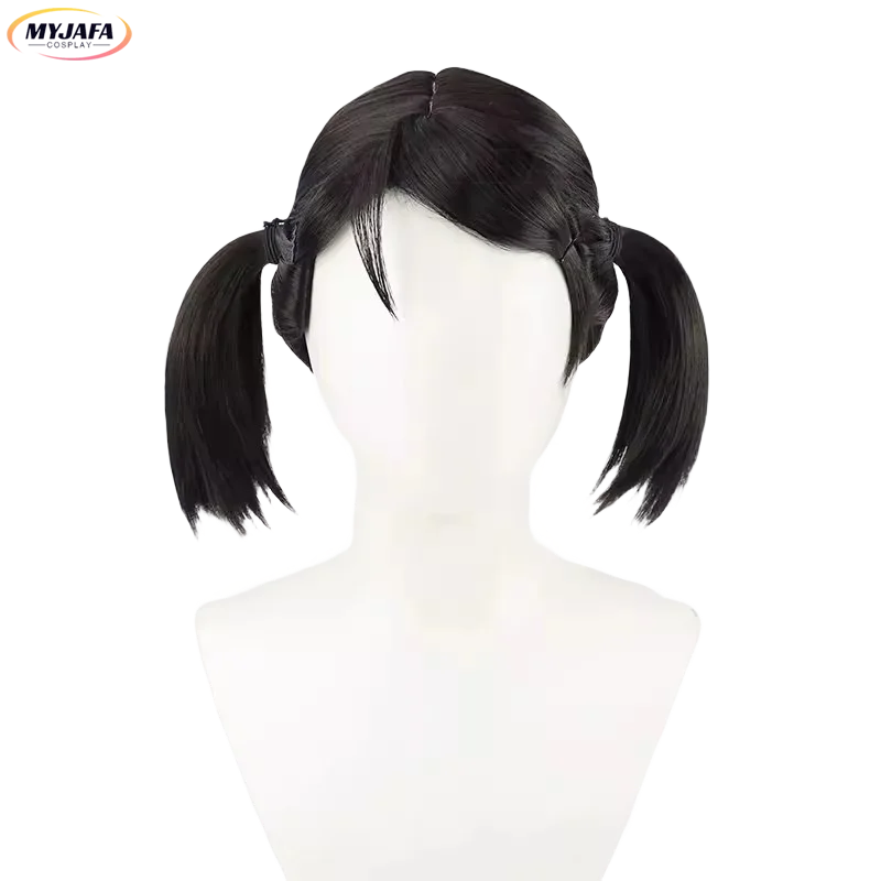 

Becky Blackbell Cosplay Wig SPY×FAMILY Cosplay Black Pigtail Heat Resistant Synthetic Hair Party Anime Cosplay Wigs + Wig Cap