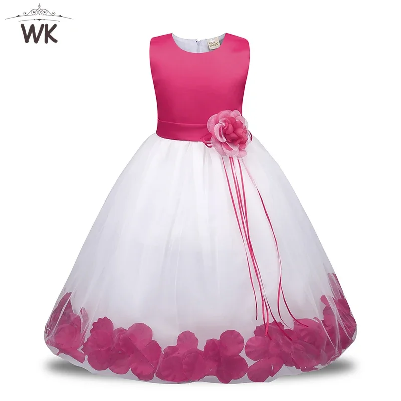 Baby Girls Sleeveless Flower Dress Little Kids Girls Tulle Flower Dress Ball Gown Dresses for Birthday Party Ceremonious Wedding girls dress princess costume kids clothes