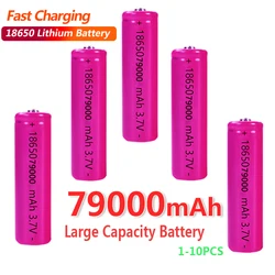 Big Capacity 79000mah 3.7v 18650 Rechargeable Lithium Battery for Flashlight Batteries 100% New Original
