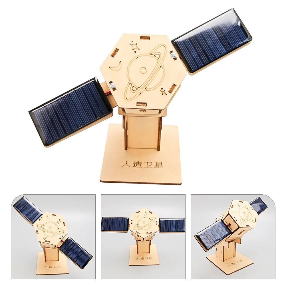 

Childrens Toys Solar Satellite Power Artificial DIY Kids Assemble Motor Science Educational Kit