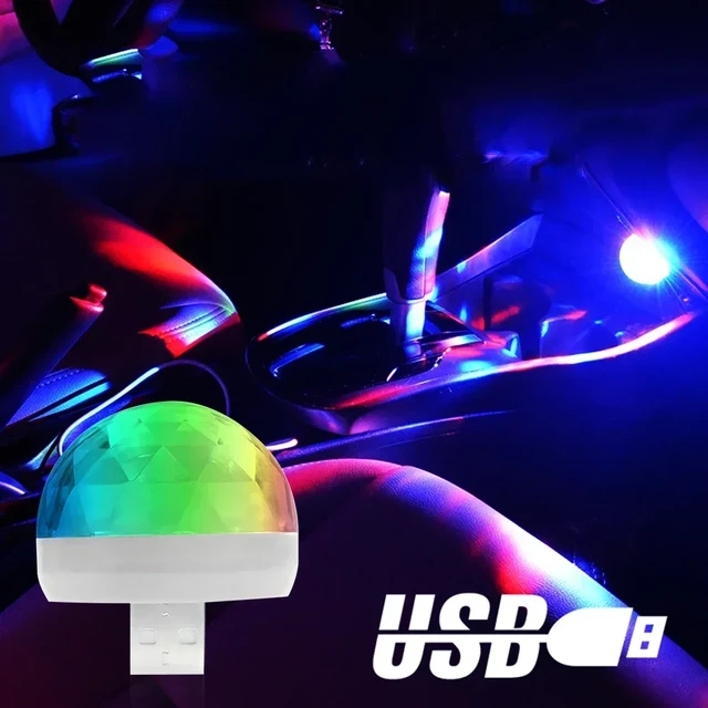 Veilleuse LED USB pour voiture - Lumière d'ambiance LED USB