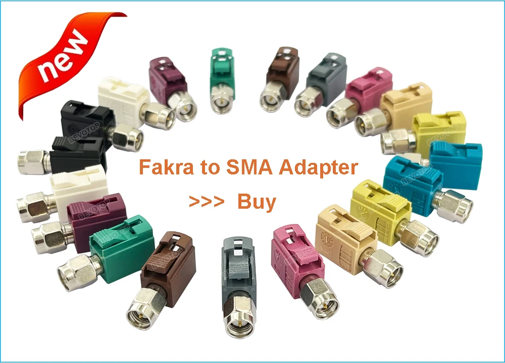 Description Picture 3 of itemGreen Fakra Splitter Cable Y Type Fakra E Male to Fakra E Female / SMA Male Plug With Diode RG174 Pigtail Car Extension Jumper