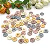 50pcs 15mm Wooden Buttons For Clothing Needlework Scrapbooking Wooden Decorative buttons for Crafts Diy Accessories 4