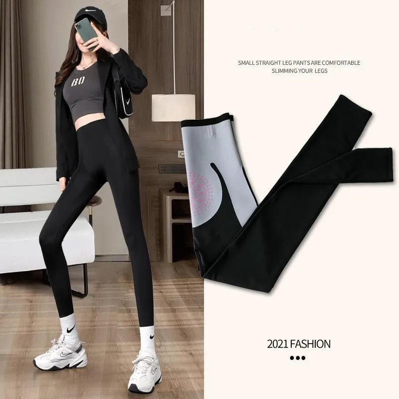 Yoga Pants Hip-lifting Pants Spring Autumn Shark Ankle-length Cycling Pants  Women Outer Wear Korean Chic Sports Leggings - AliExpress