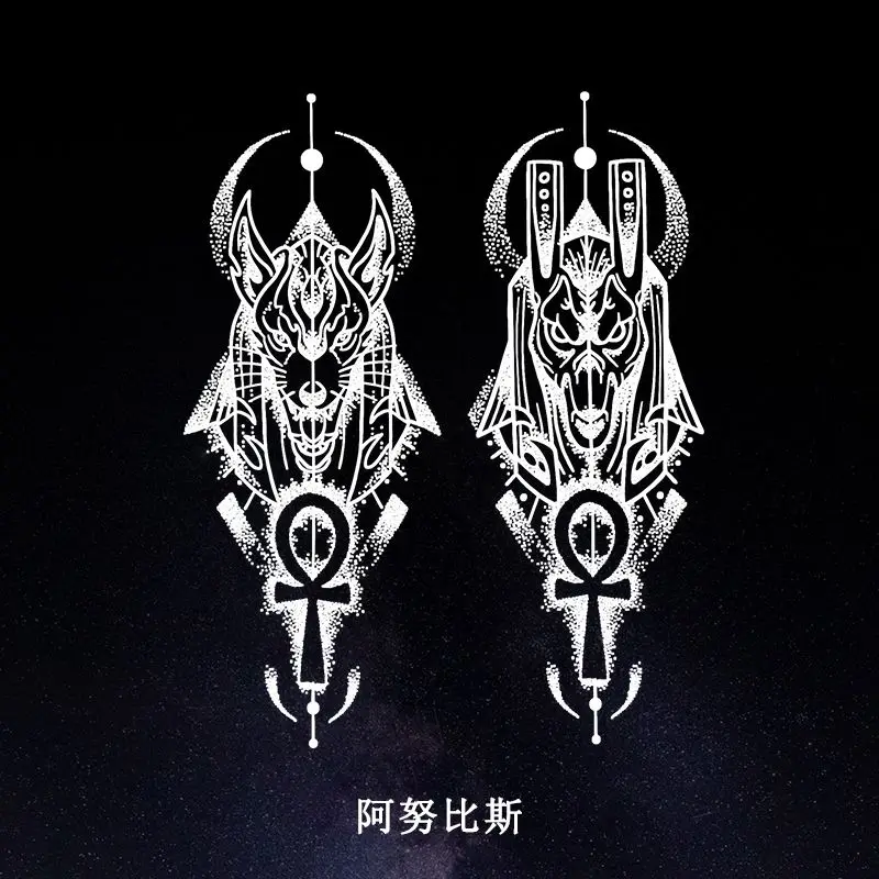 

Новинка, тату-наклейка Anubis травяной сок, водостойкая татуировка на руку, милые праздничные Временные татуировки hotwoman, оптовая продажа
