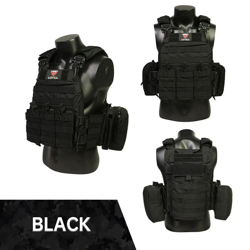 Quick Break Camo Molle Quick Release Light Weight Polyester Oxford Training Equipment Plate Carrier Tactical Vest CS equipment