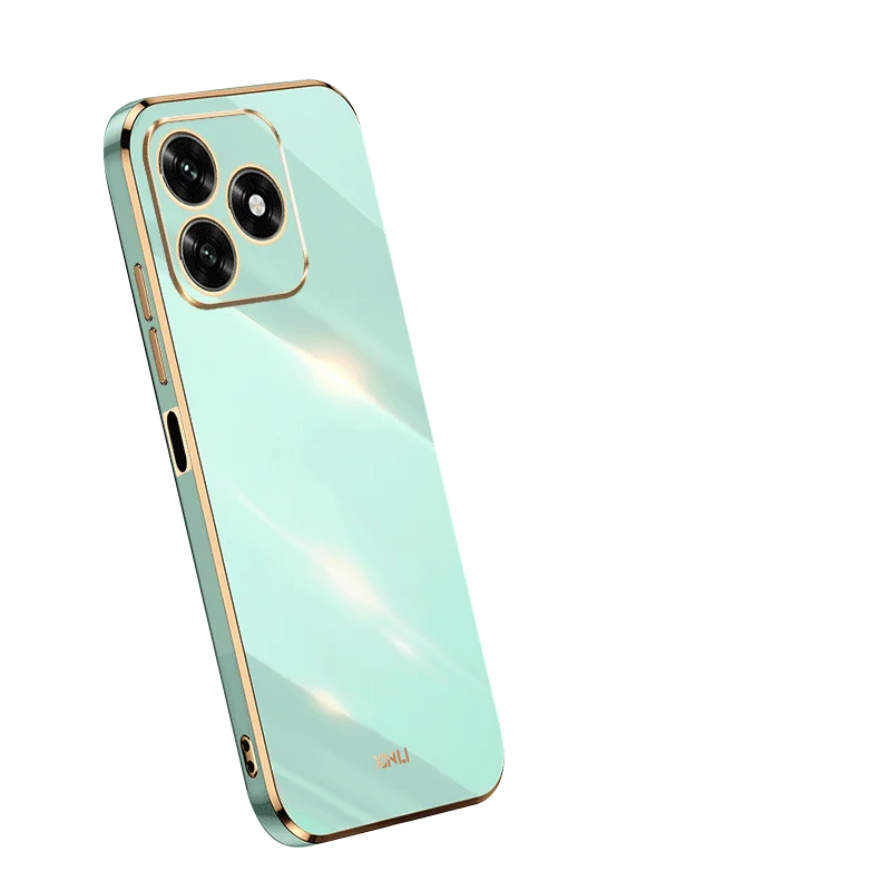 Luxury Shockproof Soft TPU Silicone Case with Square Plating Design