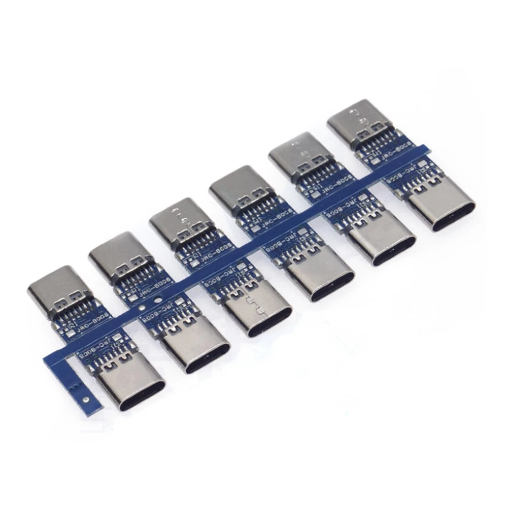 

10pcs USB 3.1 Type-C Connector 24 Pins Male Female Socket Receptacle Adapter to Solder Wire &amp Cable 24 Pins Support PCB Board