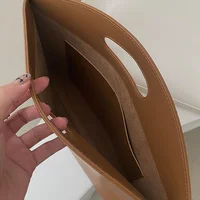 Women's Handbag New Large-capacity File Bag Fashionable Versatile Commuter Bag Leather Briefcase Envelope Clutch Bag - Image 6