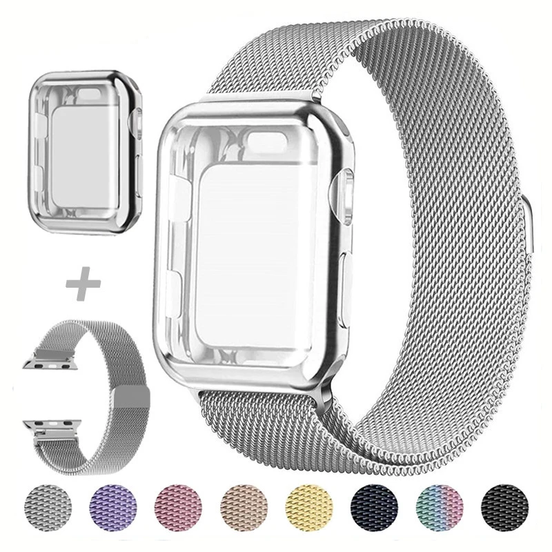 Elegant Stainless Steel Milanese Loop Watch Strap and Case