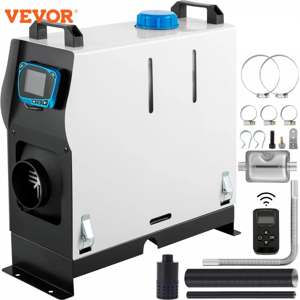 VEVOR Upgrad All in One Diesel Air Heater 12V 8KW Diesel Heater w LCD and Remote Control for Motorhomes Cars Trucks Boats Buses vevor 8kw diesel air heater 12v truck heater wireless control parking heater all in one w lcd remote control