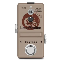 Enhanced Loop Station Pedal with Unlimited Overdubs and True Bypass (Gold)