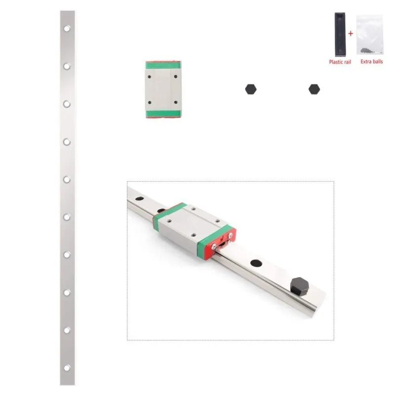 Linear Rail 12mm Linear Guide MGN12 Rail 100-1000mm + MGN12H or MGN12C Block 3d Printer CNC