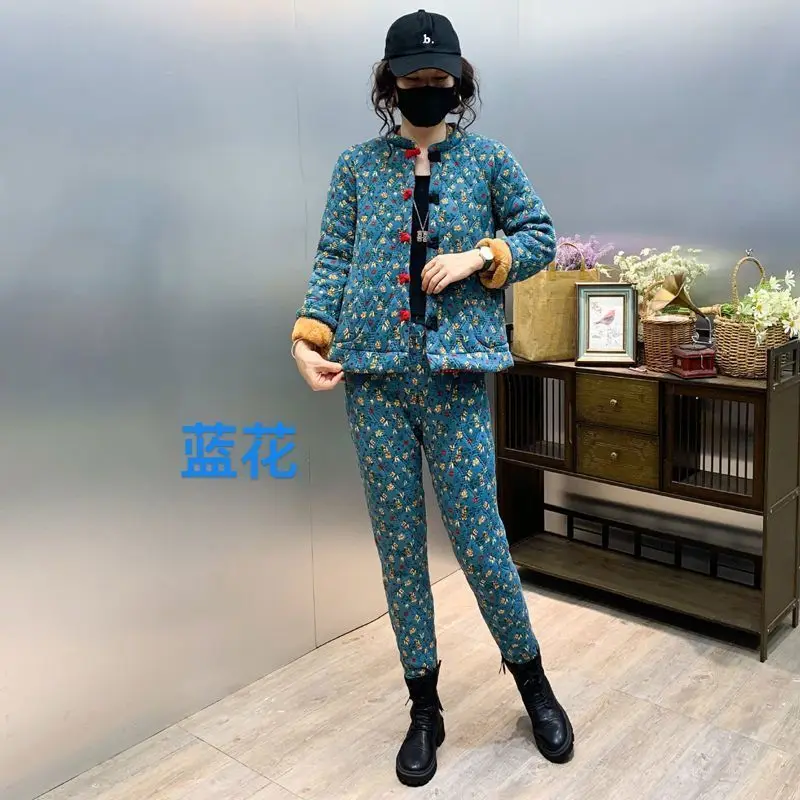 

Women's Autumn Winter New Fashion Elegant Ethnic Style Cotton Dress Casual Printing Foreign Style Comfortable Versatile Suit
