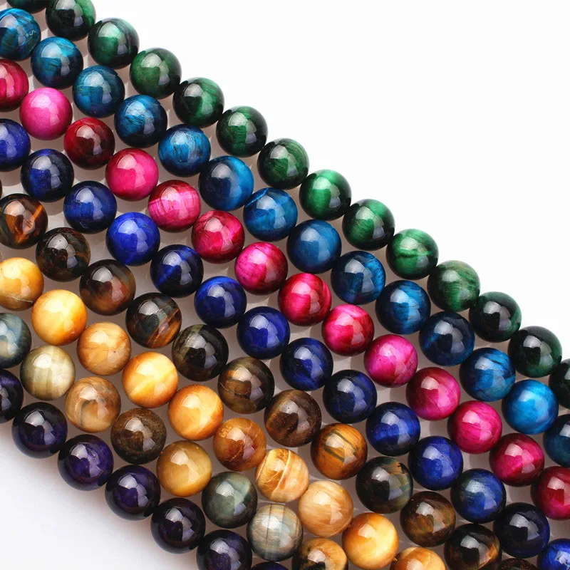 4 6 8 10 12mm Top Qualität Natürliche Energie Edelstein Tigerauge Stein Perle Lose Perlen Für Schmuck Machen 1strand 15,5 zoll