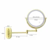 8 inch Makeup Mirror Matte Gold 3x/5x/7x/10x Magnifying Double Side USB Charging Bathroom 3 color light Cosmetic Mirrors 6