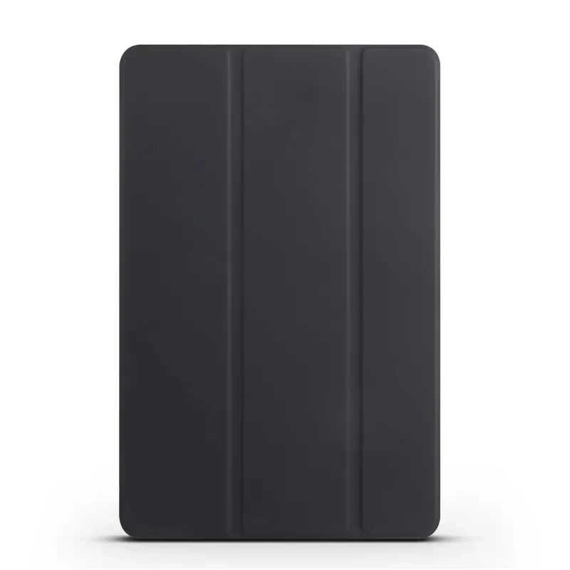 Tri-Fold Solid Auto Sleep Tablet Cover with Soft TPU Back Stand