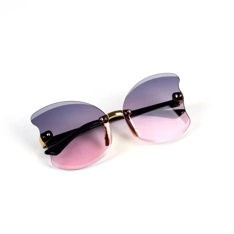 Girls Brand Cat Eye Children Glasses Boys UV400 Kids Butterfly Sunglasses Lens Baby Cute Eyewear Shades Goggles