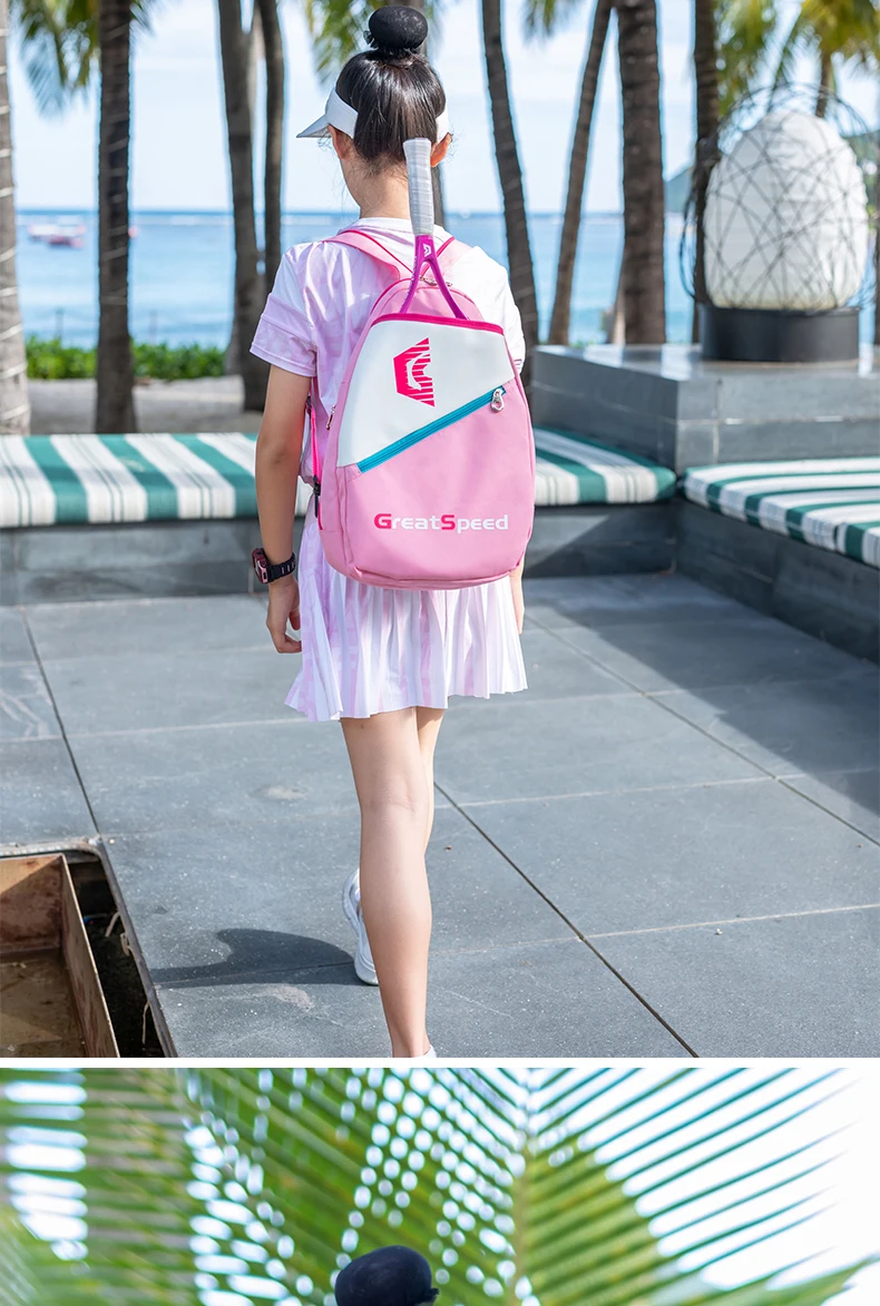 GreatSpeed Tennis Backpack 2 Pieces Badminton Shoulder bag Crossbody Bag Kids With Shoe Compartment 4
