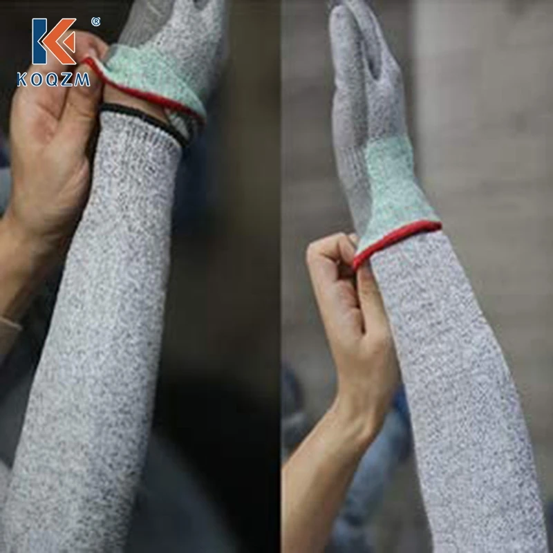 

1Pc Level 5 HPPE Cut Resistant Anti-Puncture Work Protection Arm Sleeve Cover Anti-cut Level 5 Safety Work Gloves Cut Gloves