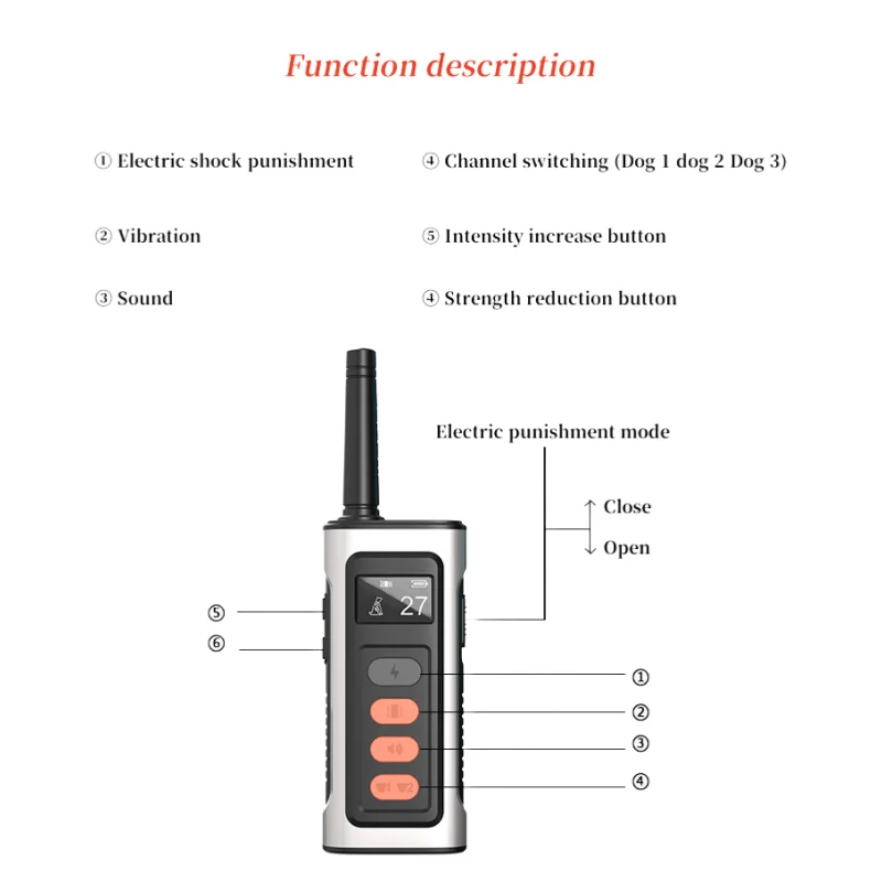 3500FTDigital Dog Training Collar 5