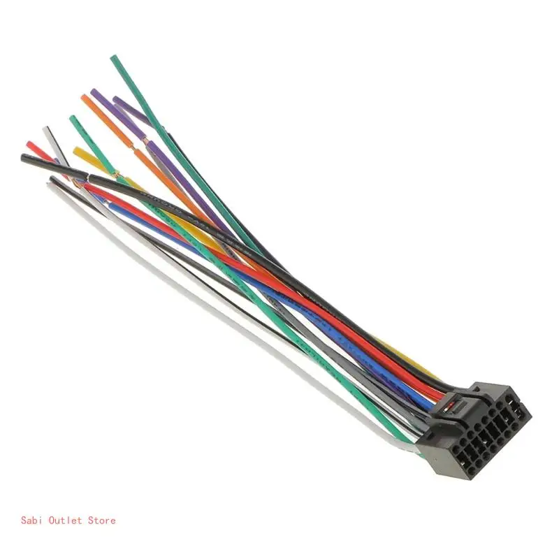 Car Aftermarket Radio Wiring Harnesses 16Pin Car Stereo Wire Harnesses Adapter for Most Model
