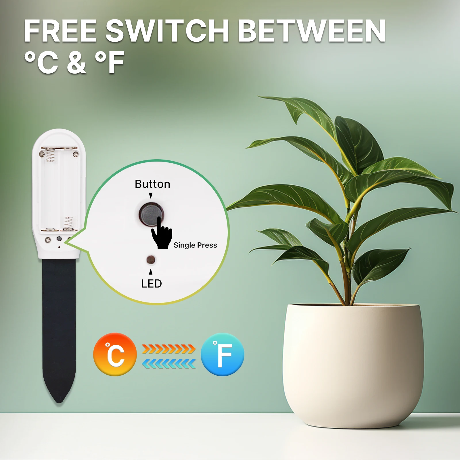 inteligente Sensor de temperatura e umidade Tuya