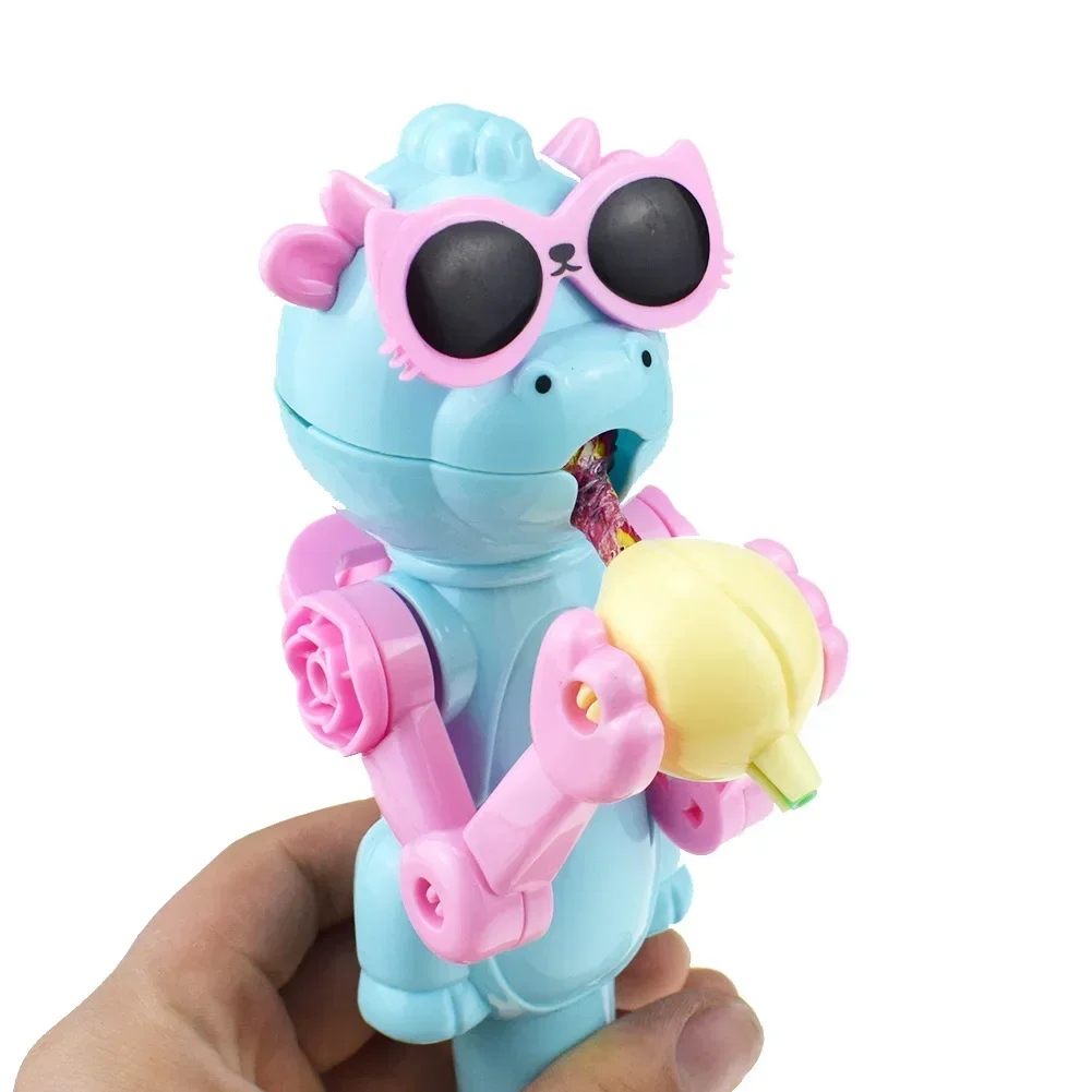 Lollipop Robot Holder 1pc Creative Lollipop Robot Holder Dinosaur Eat Lollipop Pop Ups Case Candy Storage Cool Toy Party Favors Gifts Kids