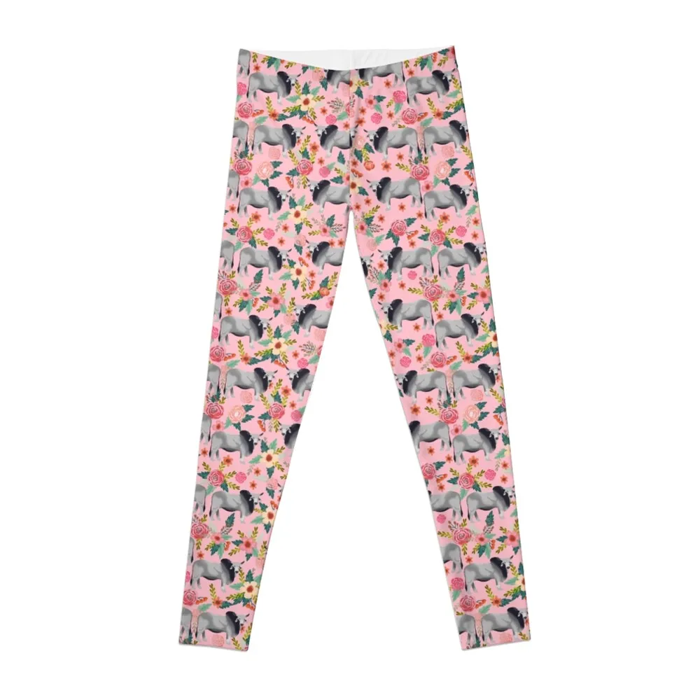 Brahman Cattle cow farm floral homesteader farming cattle breeds Leggings sports for Women's pants Womens Leggings