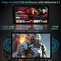 Global Version 14 Inch Tablet PC Big Screen 1920x1200 IPS 16GB +512GB Tablet 14.1 Inch Android 14 Google Play Game Study PAD 1