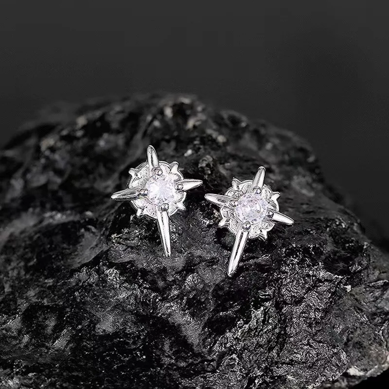 Ear clip 1 pair north star magnet for men women without ear holes