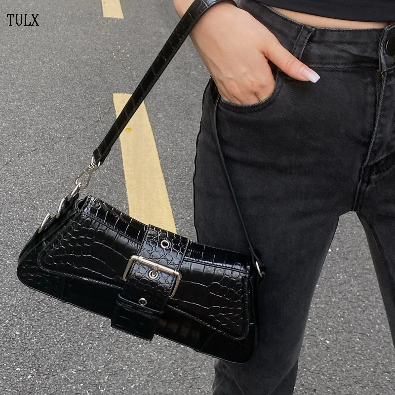 

TULX Fashion Exquisite Shopping Bag Retro Casual Women Totes Shoulder Bags Female PU Leather Solid Color Chain Handbag for Women