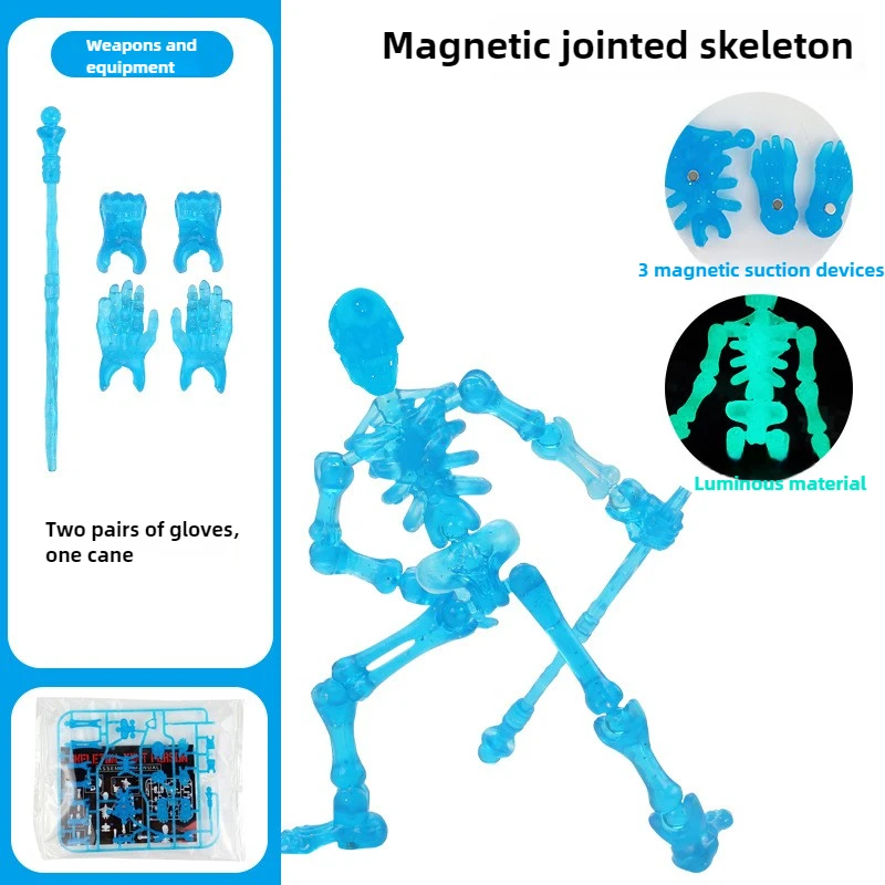 Figurine d'action de Robot de poupée squelette médiéval avec articulations mobiles, décor de bureau de Mannequin posable créatif pour jouet anti-Stress