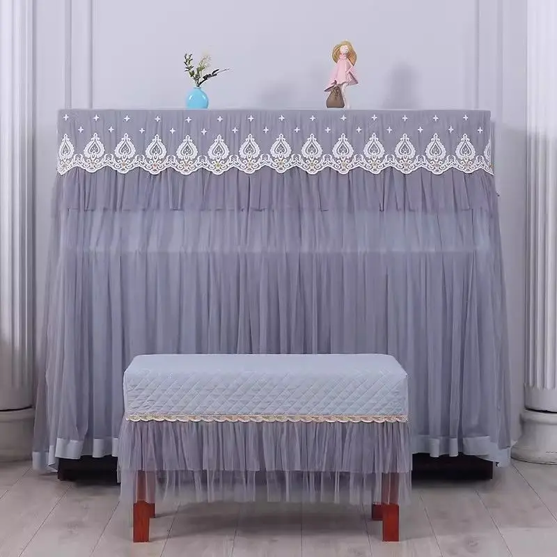 Multi-layer Yarn Fabric New Lace High-end Modern Simple Dust Cover Half Cover Stool Cloth Piano Full Set